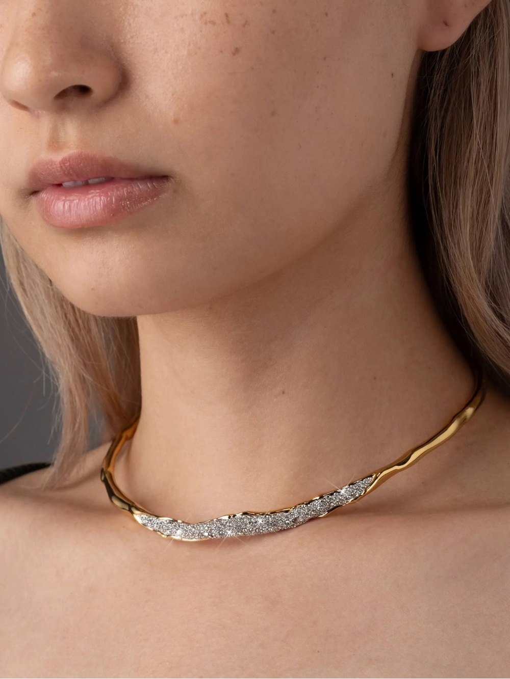 ALEXIS BITTAR Solanales Gold Crystal Skinny Collar - Picture 6 of 9
